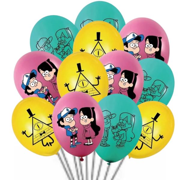 Pack 12 Globos Látex Gravity Falls