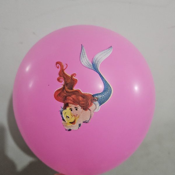 Pack 12 Globos Látex La Sirenita - Imagen 4