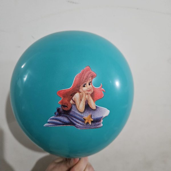 Pack 12 Globos Látex La Sirenita - Imagen 3