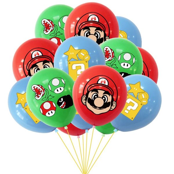 Cotillón Globos Decorativo + Fondo telón Cumpleaños Mario Bros - Imagen 14