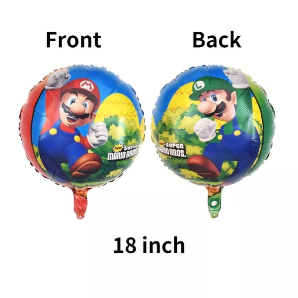 Cotillón Globos Decorativo + Fondo telón Cumpleaños Mario Bros - Imagen 12