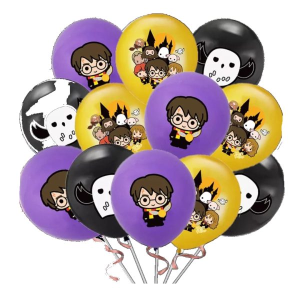 Cotillón Globos Decorativo + Fondo Telón Cumpleaños Harry Potter - Imagen 10