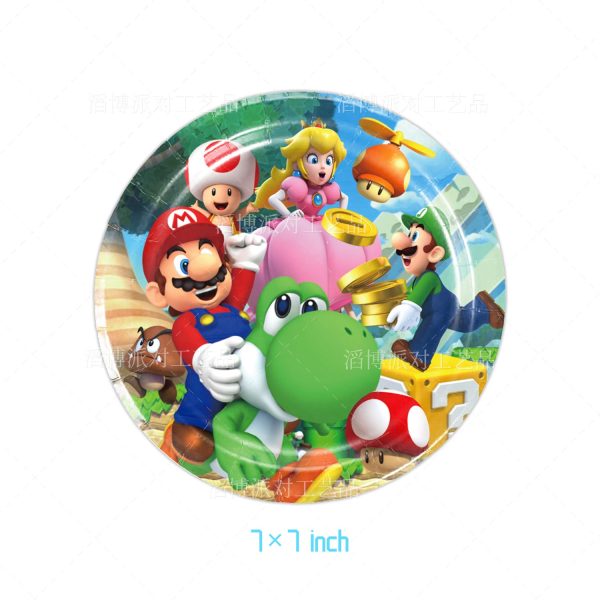 Cotillón Globos Decorativo + Fondo telón Cumpleaños Mario Bros - Imagen 6
