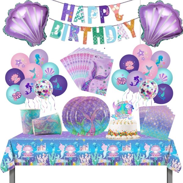 Cotillón Globos Decorativos Cumpleaños Sirena