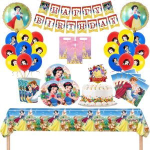 Cotillón Globos Decorativo Cumpleaños Blanca nieves