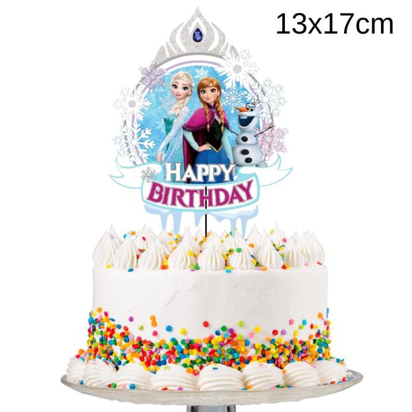 Cotillón Globos Decorativo + Fondo Telón Cumpleaños Frozen - Imagen 5