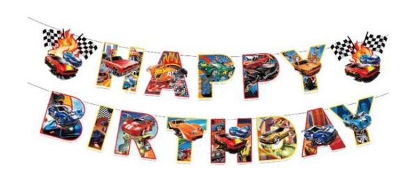 Cotillón Globos Decorativo + Fondo Telón Cumpleaños Hotwheels - Imagen 3