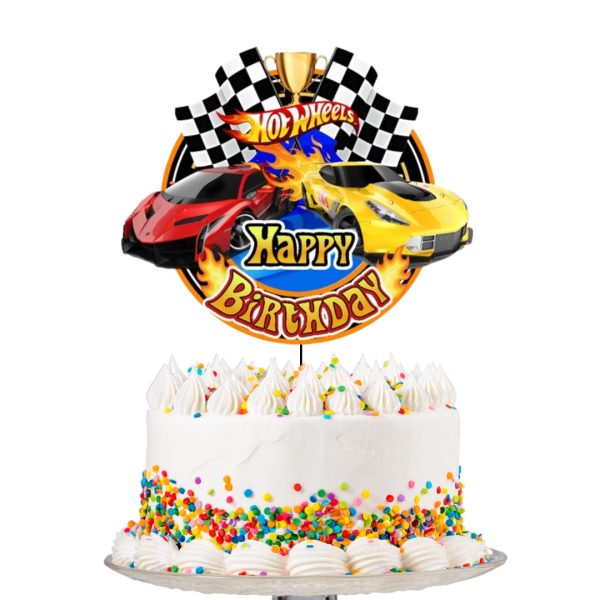 Cotillón Globos Decorativo + Fondo Telón Cumpleaños Hotwheels - Imagen 5