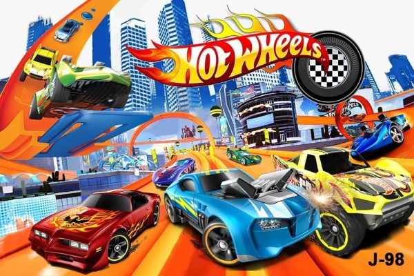 Cotillón Globos Decorativo + Fondo Telón Cumpleaños Hotwheels - Imagen 2