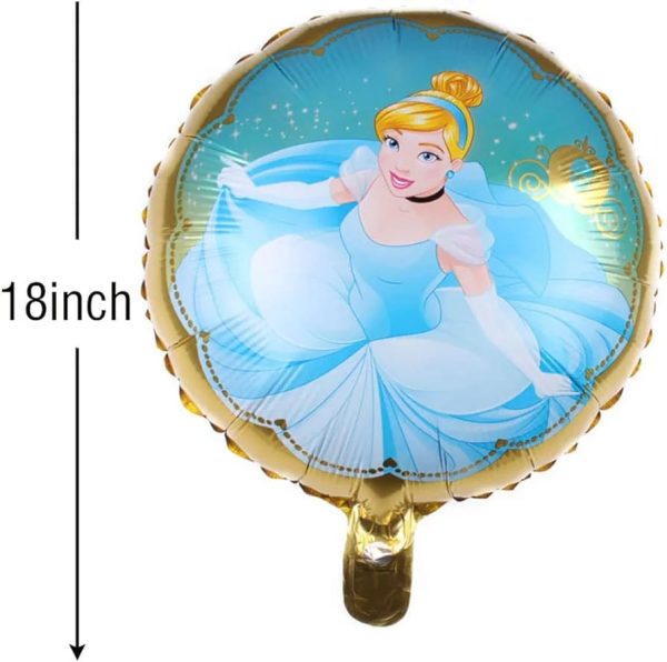 Cotillón Globos Decorativo + Fondo Telón Cumpleaños Cenicienta (princesa Disney) - Imagen 5