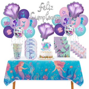 Cotillón Globos Decorativos Cumpleaños Sirena