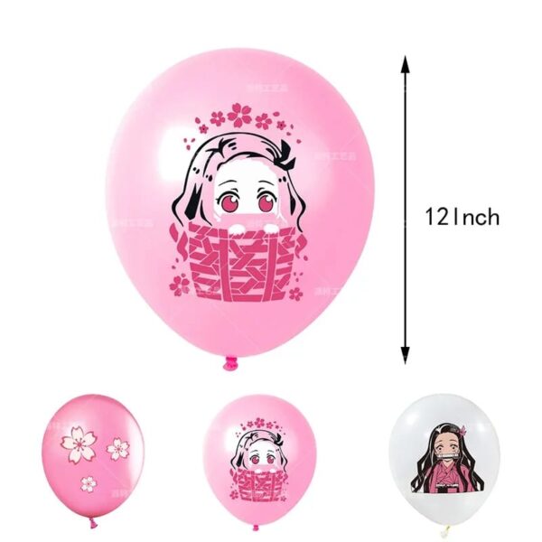 Set Globo aluminio + Globos Látex Cumpleaños Nezuko - Imagen 3