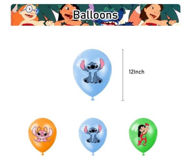 Set Decorativo + Fondo Telón Cumpleaños Lilo & Stich - Imagen 3