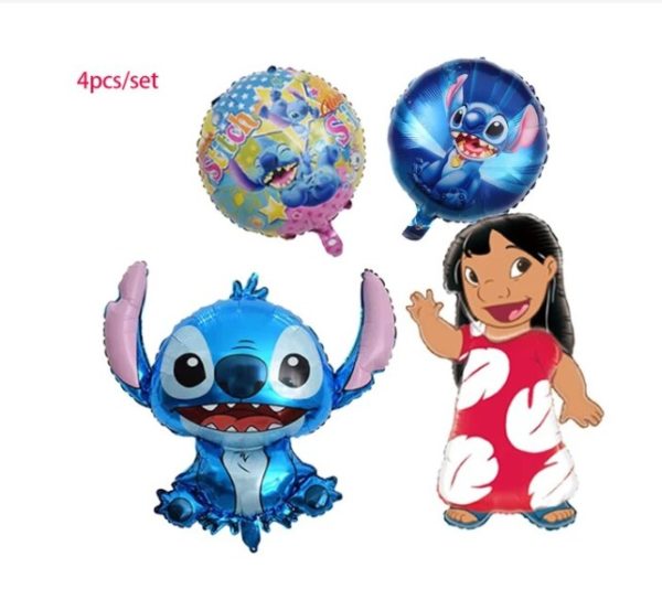 Set Decorativo + Fondo Telón Cumpleaños Lilo & Stich - Imagen 4