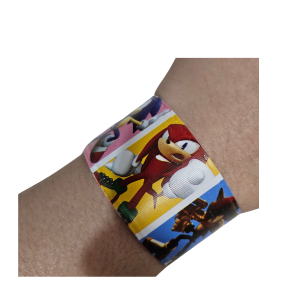 Pulseras slap decorativas 12und cumpleaños Sonic - Imagen 2