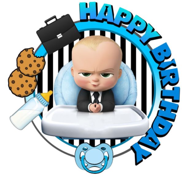 Topper para Torta de Cumpleaños Jefe en Pañales