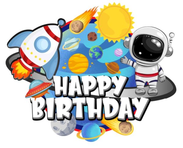 Topper para Torta de Cumpleaños Astronauta