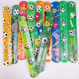 Pulseras Slap Decorativas 12 Unidades Cumpleaños Futbol