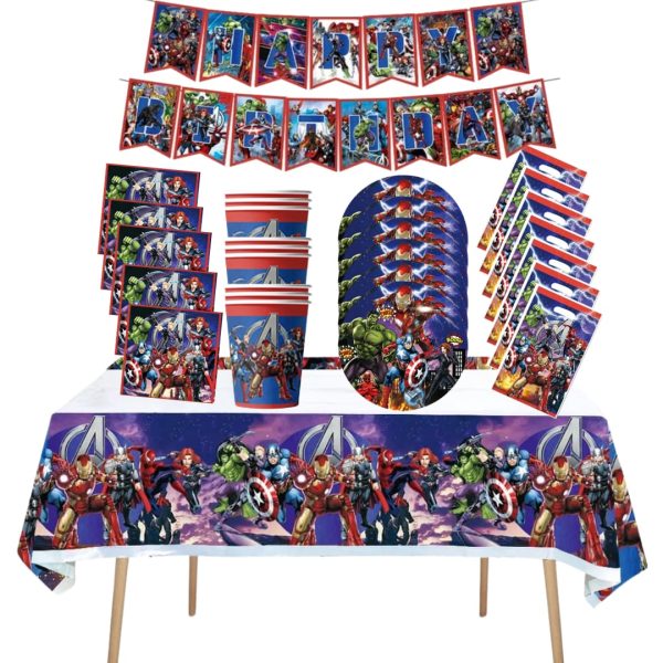 Cotillón Decorativo Cumpleaños Avengers (Azul)