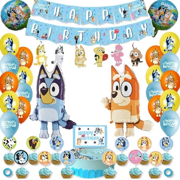 Set Decorativo Cumpleaños Bluey y Bingo