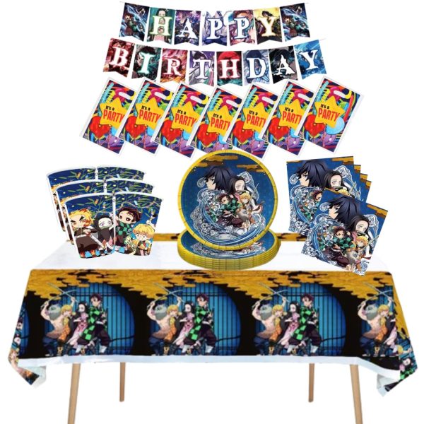 Cotillón Decorativo Cumpleaños Demon Slayer