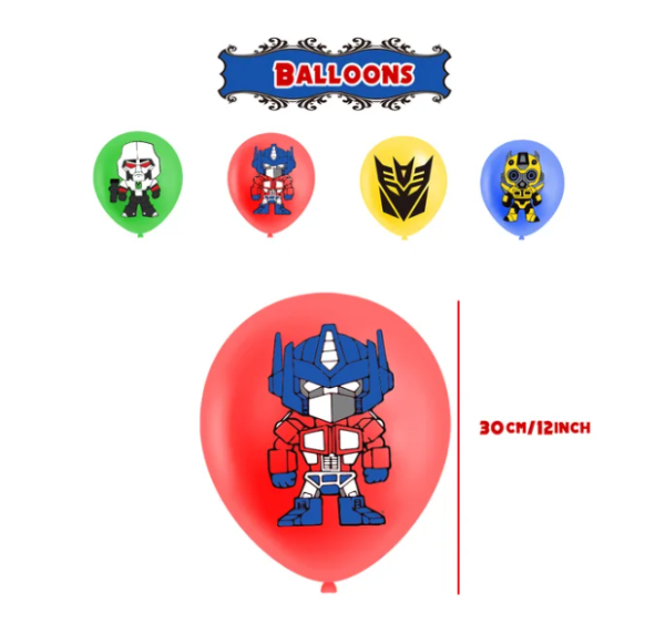 Set Decorativo para Cumpleaños Transformers (mod2) - Imagen 2