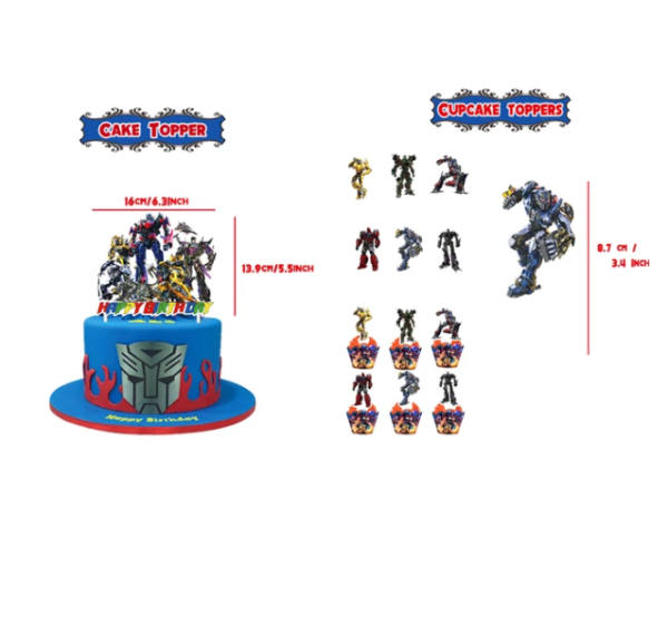 Set Decorativo para Cumpleaños Transformers (mod2) - Imagen 3