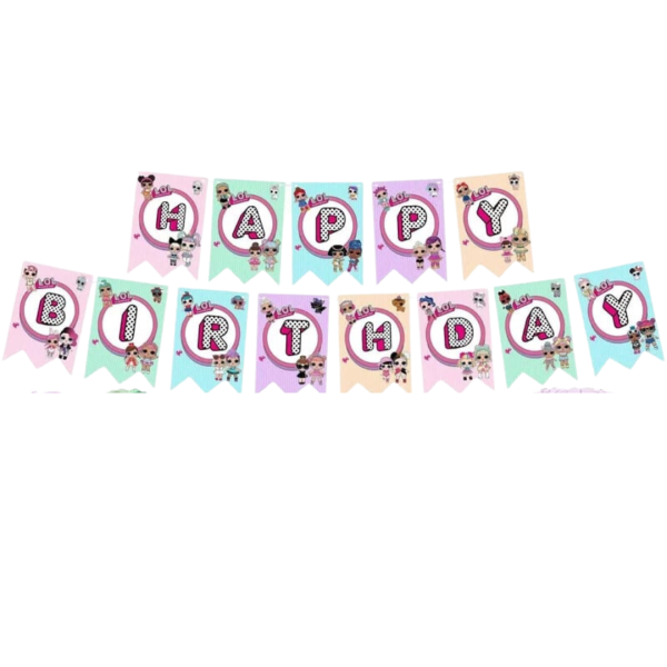 Banderín/ Guirnalda Decorativo para Cumpleaños lol surprise