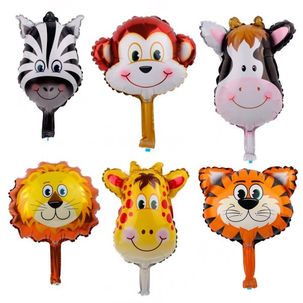 Set Globos Aluminio 6 pzas Cumpleaños Animales Safari