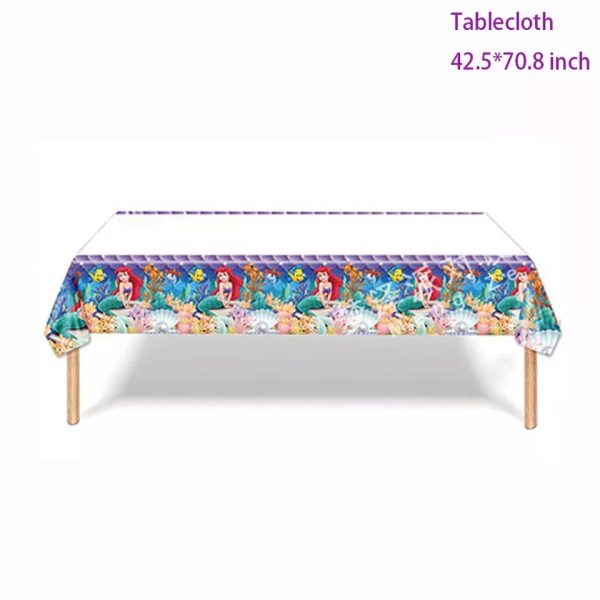 Mantel Decorativo Cumpleaños La Sirenita mod 2