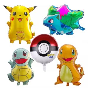 Set 5 Globos Decorativo Pokemon