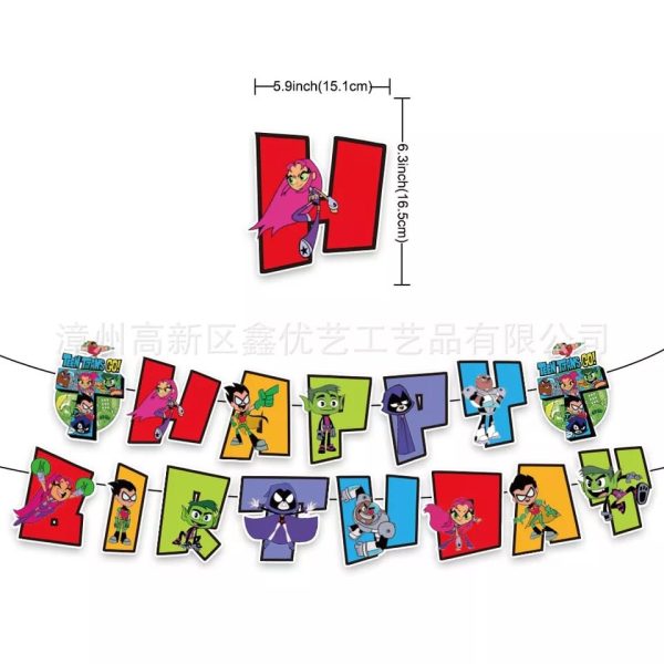 Set Decorativo para Cumpleaños Jóvenes Titanes (mod2) - Imagen 2