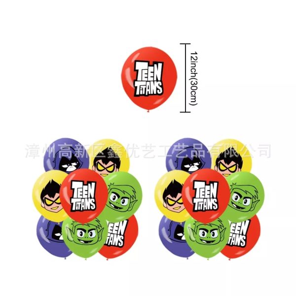 Set Decorativo para Cumpleaños Jóvenes Titanes (mod2) - Imagen 4