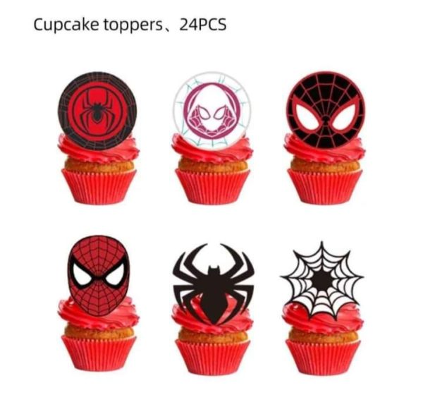 Set Decoración Spiderman con topper y colgantes - Imagen 3