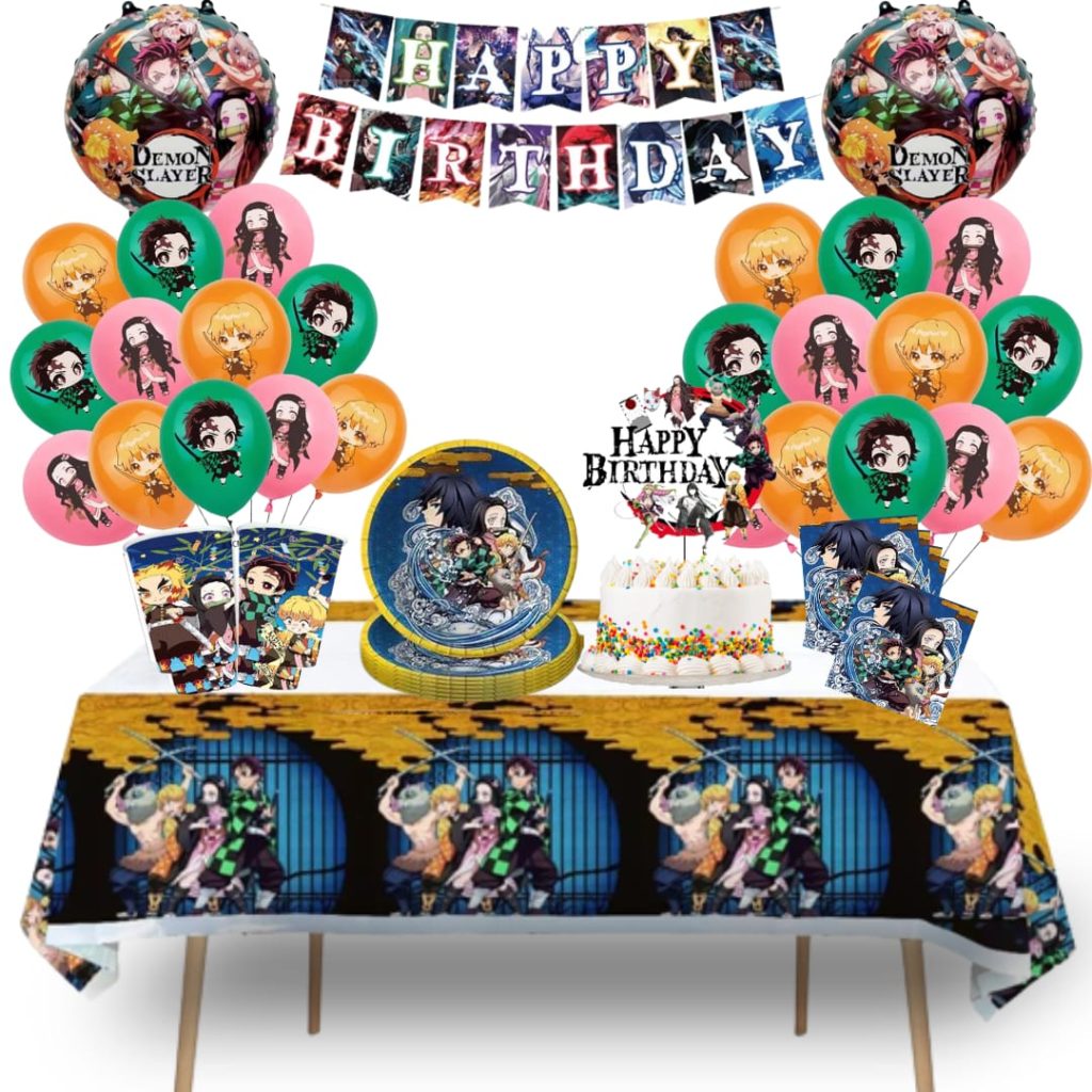 Set De 6 Globos De Papel Aluminio Temáticos Demon | Decoración Cumpleaños Niños, Fiestas Infantiles