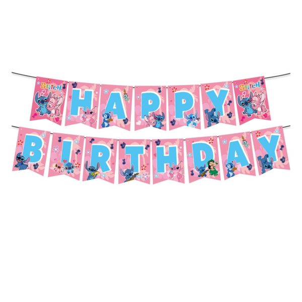 Banderín/Guirnalda para Decoración, Cumpleaños Lilo & stich