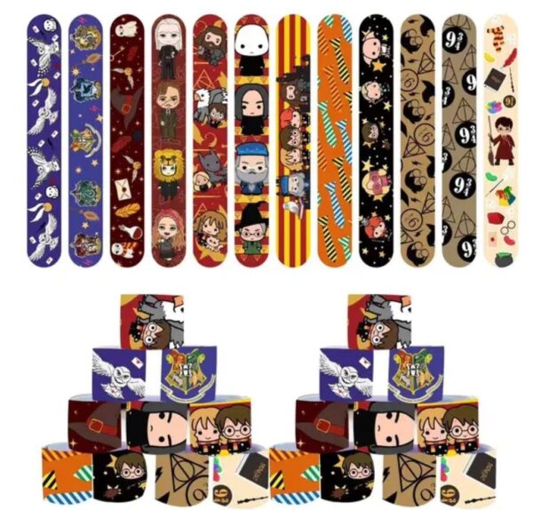 Pack 12 Pulseras Slap  Harry Potter