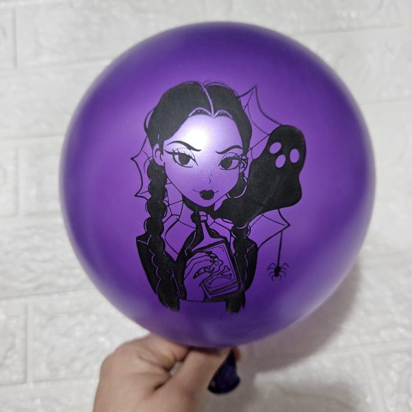 Pack 12 Globos Látex Cumpleaños Merlina mod 2 - Imagen 5