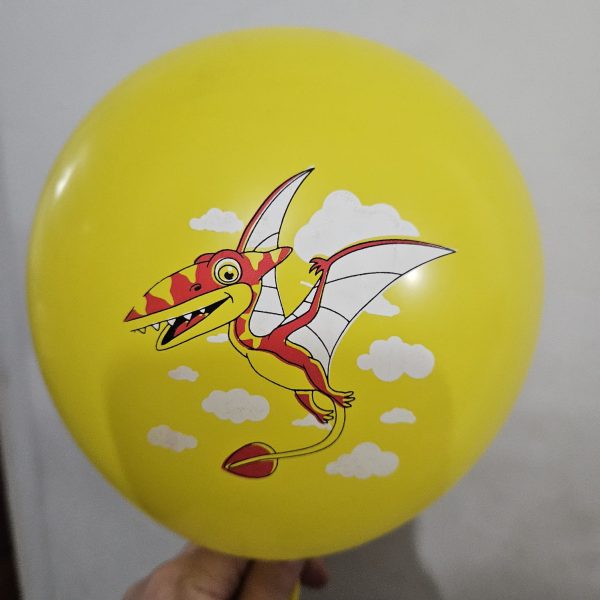 PACK 12 globos Látex Cumpleaños Dinosaurio bebe - Imagen 4