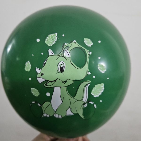 PACK 12 globos Látex Cumpleaños Dinosaurio bebe - Imagen 5