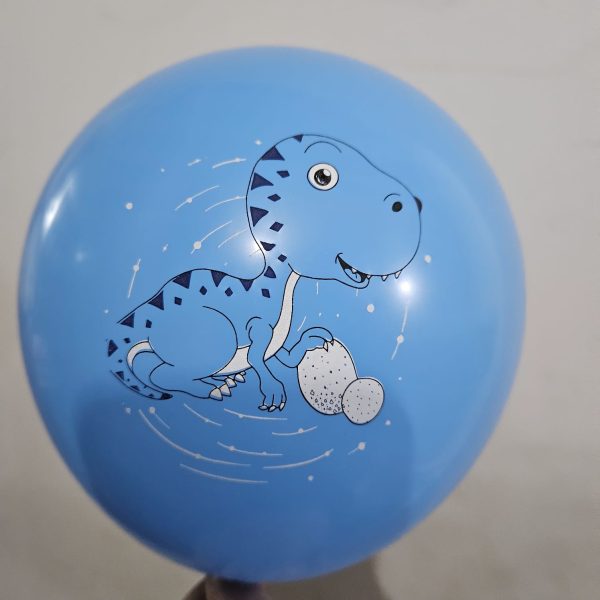 PACK 12 globos Látex Cumpleaños Dinosaurio bebe - Imagen 3