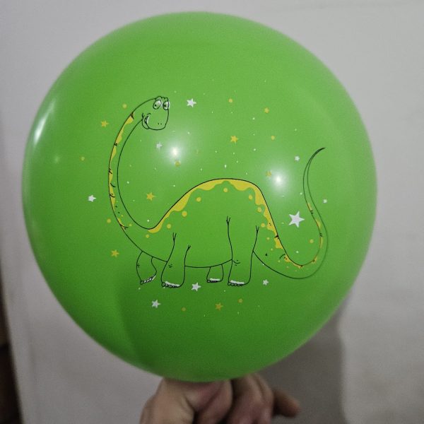 PACK 12 globos Látex Cumpleaños Dinosaurio bebe - Imagen 2