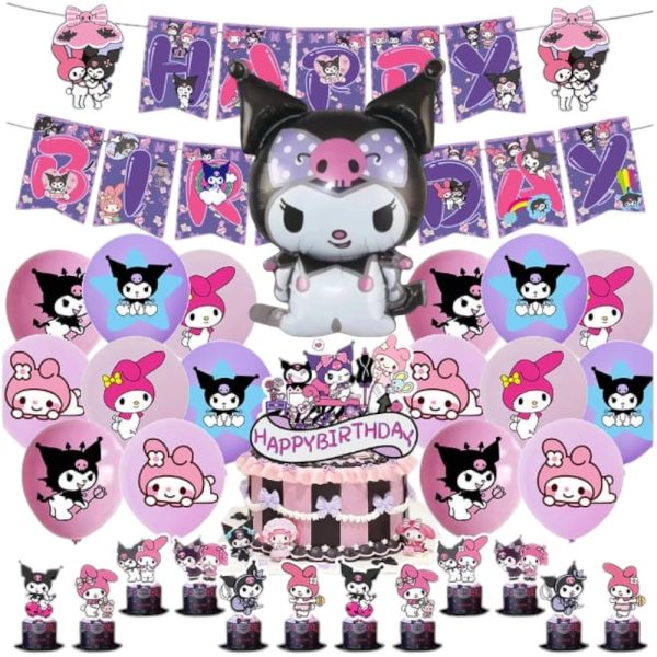 Set Decorativo para Cumpleaños Kuromi (mod3)