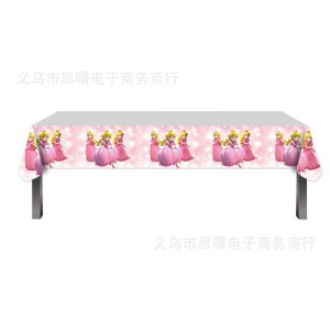 Mantel Decorativo Cumpleaños Princesa Peach (Mario bros)