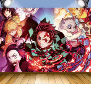 Fondo Telón Decorativo Demon Slayer