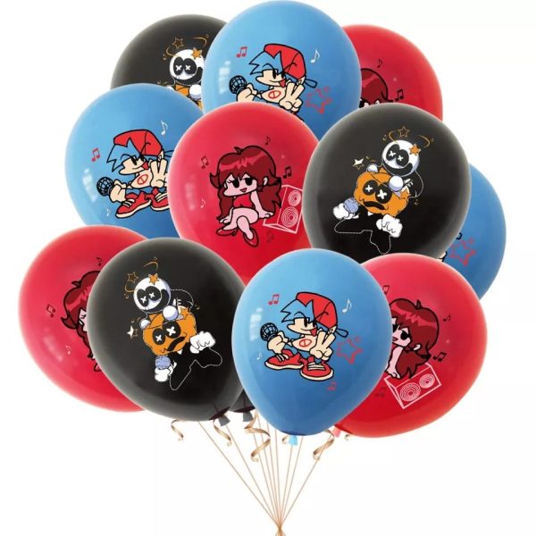 Pack 12 Globos Látex Cumpleaños Friday Nigth Funky