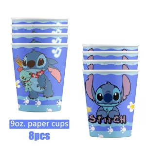Pack de 8 Vasos Lilo & Stich 1
