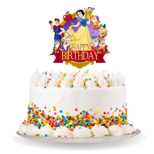 Topper para Torta de Cumpleaños Blancanieves - Imagen 2