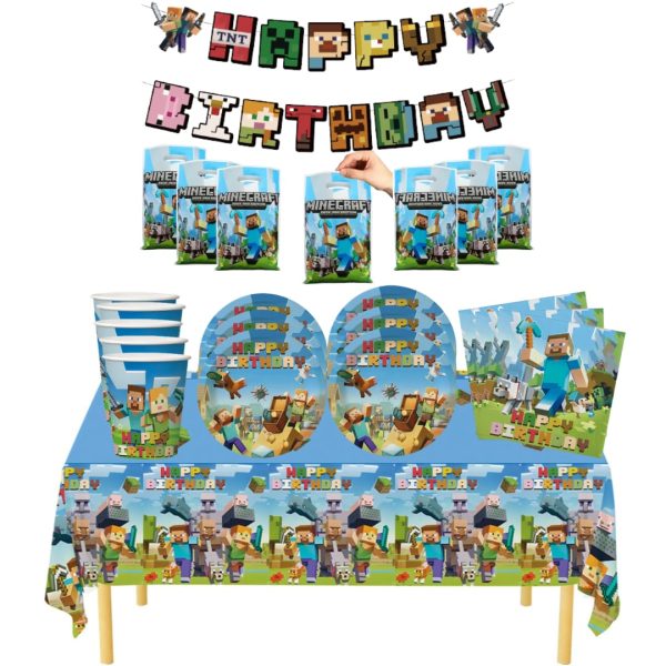 Cotillón Decorativo Cumpleaños Minecraft