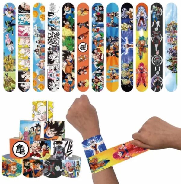 Pack 12 Pulseras Slap Dragón Ball z